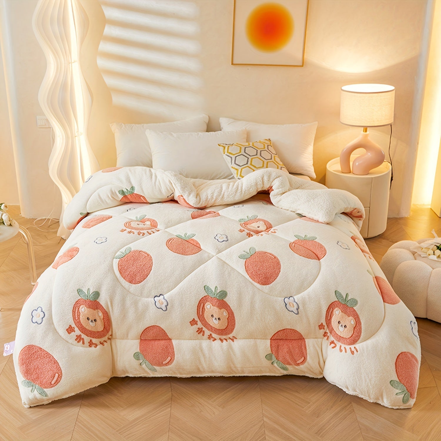 FloralSlate | Stilvolle Bettdecke mit floralem Muster