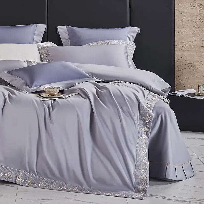 CozyHaven | Bettbezugset aus ägyptischer Baumwolle in modernem Grauton