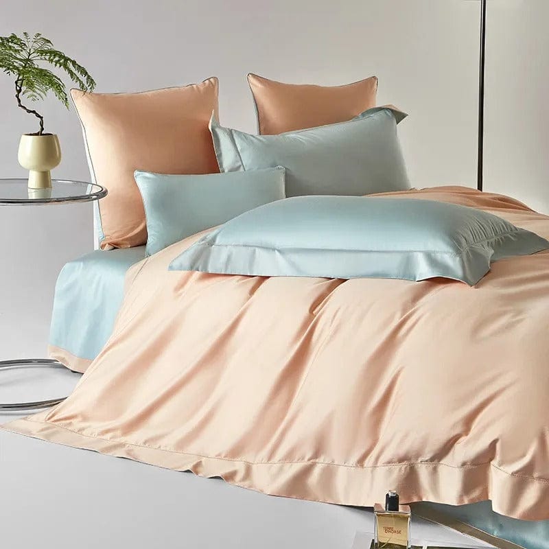 LuxeBliss | Elegantes zweifarbiges Bettwäscheset aus Ägyptischer Baumwolle