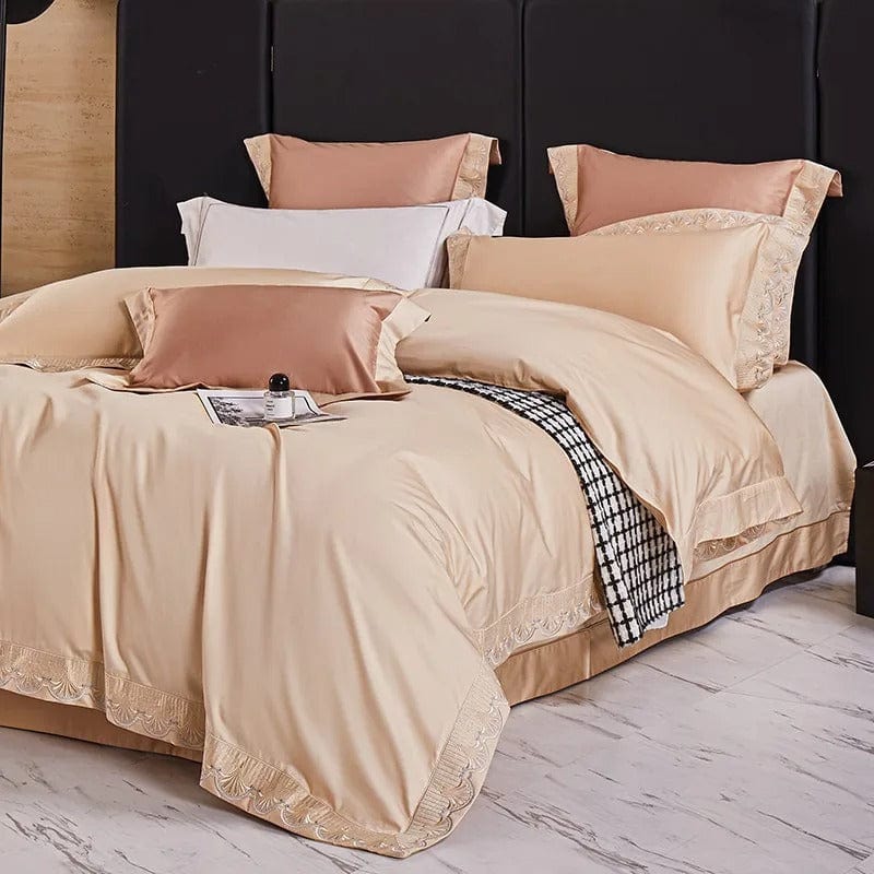 PeachSoft | Luxuriöses Bettbezugset aus ägyptischer Baumwolle in erfrischendem Pfirsichdesign