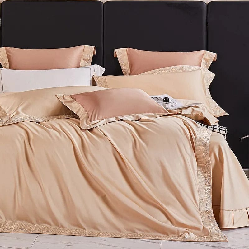 PeachSoft | Luxuriöses Bettbezugset aus ägyptischer Baumwolle in erfrischendem Pfirsichdesign