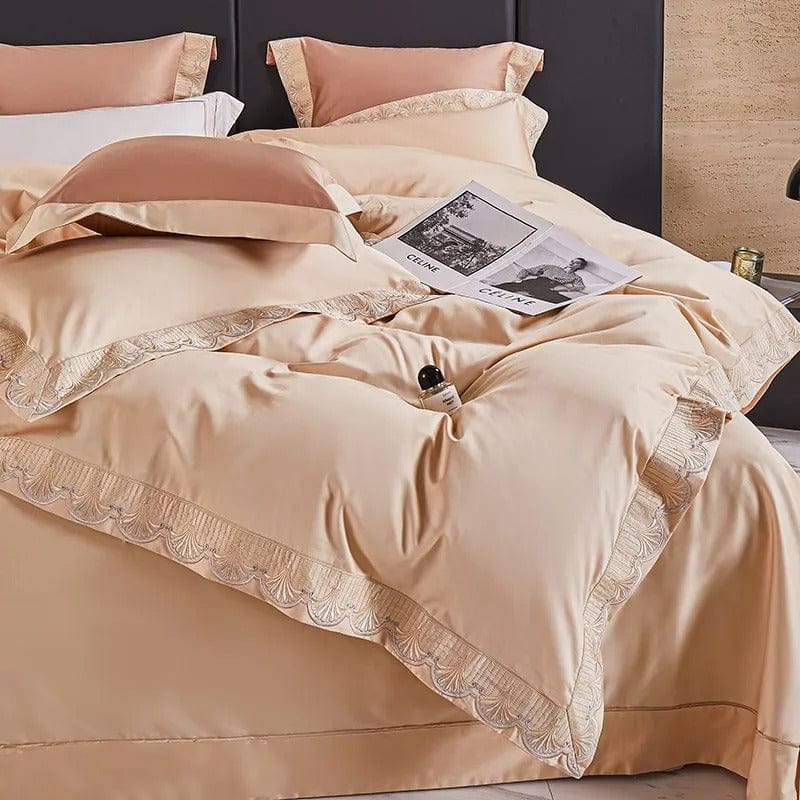 PeachSoft | Luxuriöses Bettbezugset aus ägyptischer Baumwolle in erfrischendem Pfirsichdesign