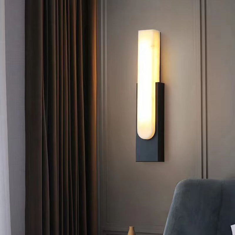 MarbleLight | Moderne LED-Wandleuchte mit goldenem Licht