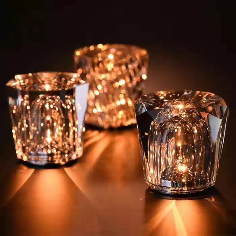 CrystalMug | Kabellose Kristall Tischlampe