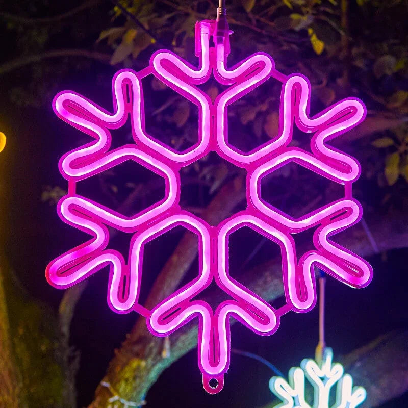 FrostyGlow | Wasserdichtes LED Schneeflockenlicht für Weihnachtsdeko