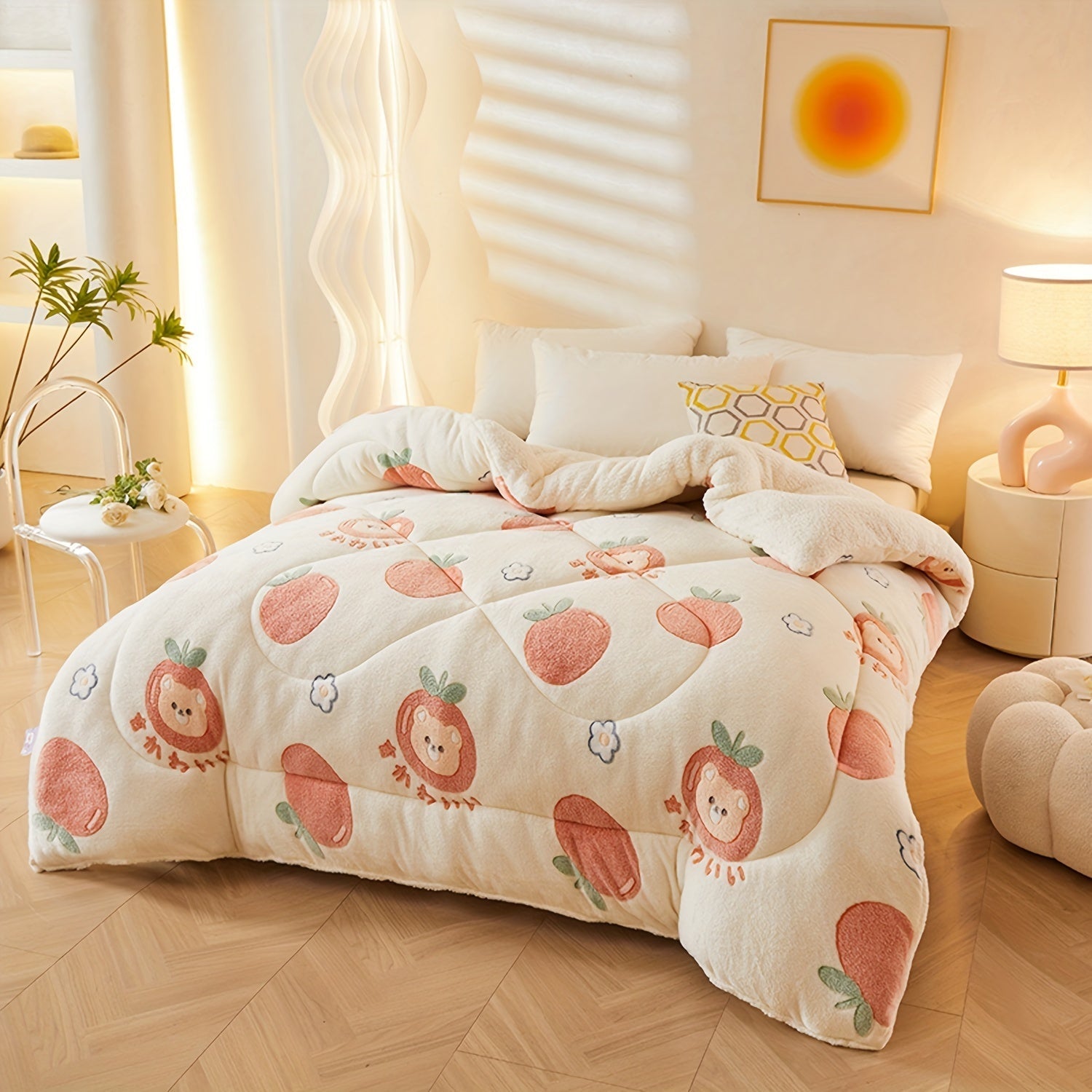 FloralSlate | Stilvolle Bettdecke mit floralem Muster