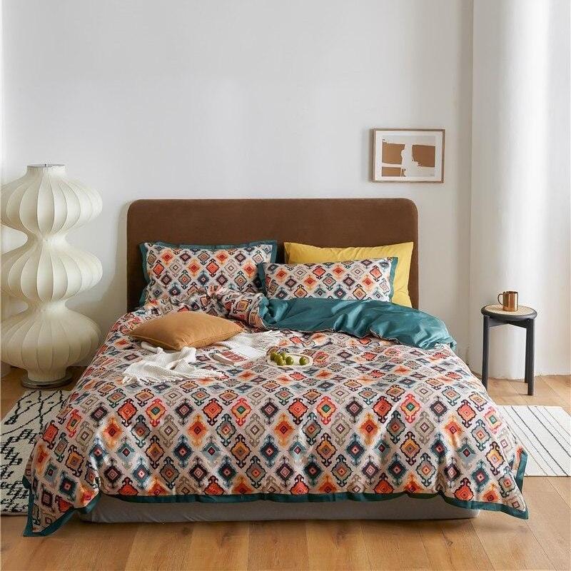 LuxeWeave | Luxuriöse Baumwollbettwäsche mit Muster