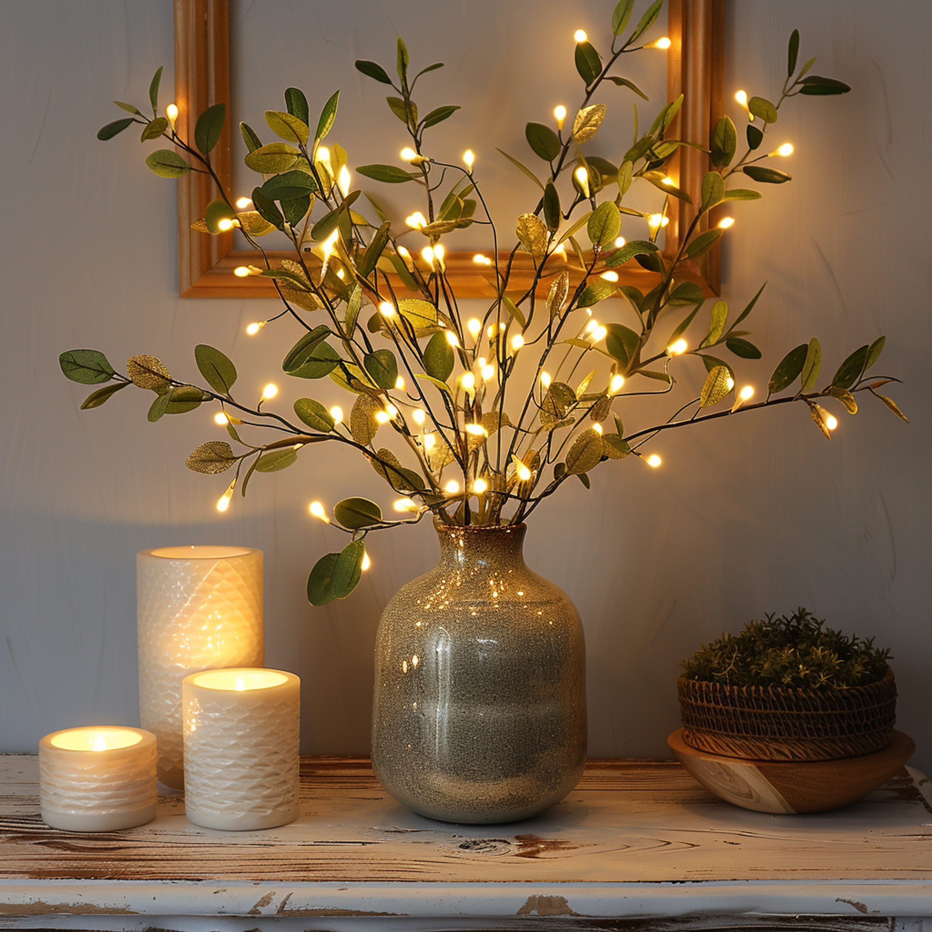 OliveMagic | Elegante olivgrüne LED-Tischlampe