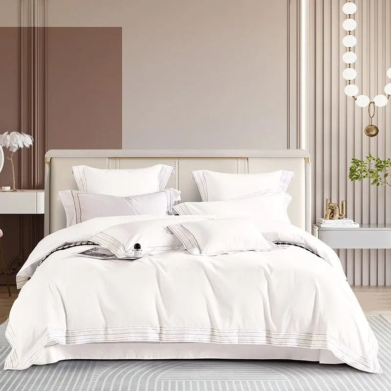 Luxxe Eleganz | Luxuriöses Bettbezugset aus ägyptischer Baumwolle für erholsamen Schlaf