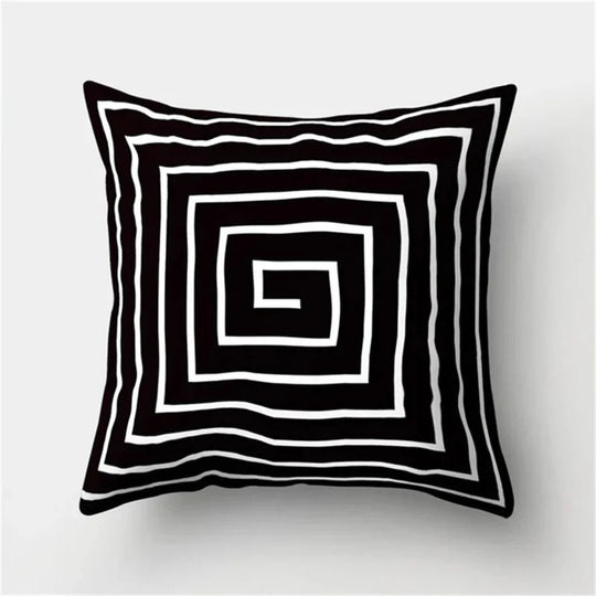 GeoCushion | Modernes Schwarz-Weiß Design für stilvolle Wohnräume