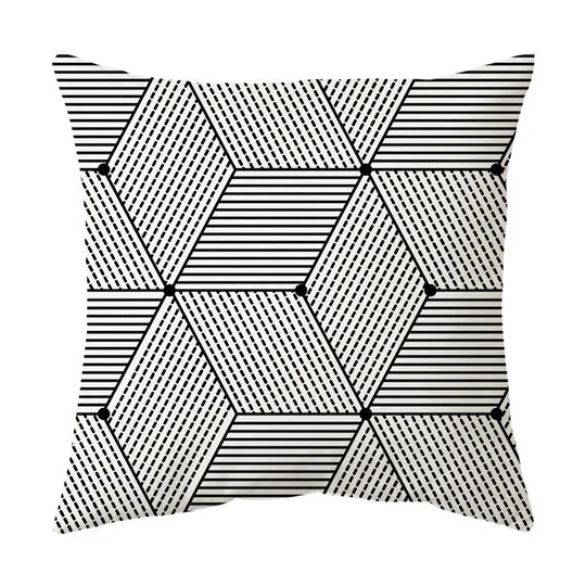 GeoCushion | Modernes Schwarz-Weiß Design für stilvolle Wohnräume