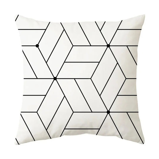 GeoCushion | Modernes Schwarz-Weiß Design für stilvolle Wohnräume