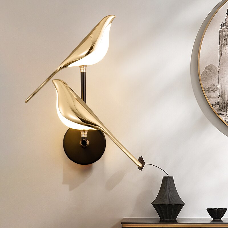 Moderne Skandinavische LED Vogel-Wandlampe