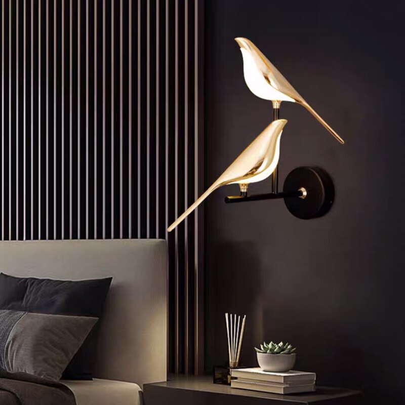 Moderne Skandinavische LED Vogel-Wandlampe
