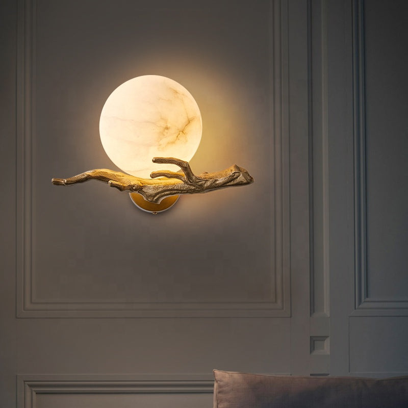 NordicLuxe | Elegante Wandleuchte mit Kupfer & Marmor