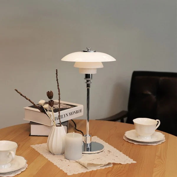 LumiDisc | Moderne mehrschichtige Tischleuchte aus Metall