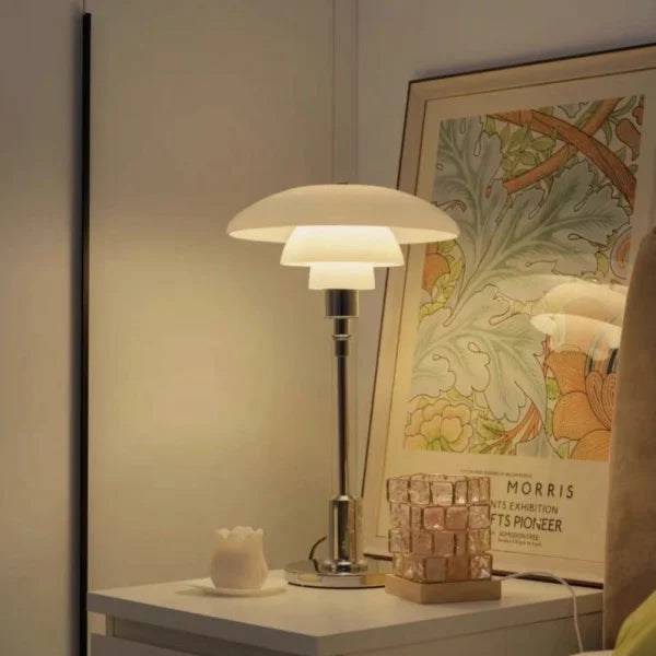 LumiDisc | Moderne mehrschichtige Tischleuchte aus Metall