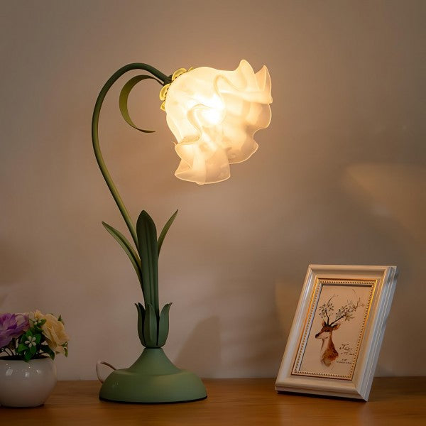 PetalGleam | Verstellbare Vintage-Blumen-Tischlampe