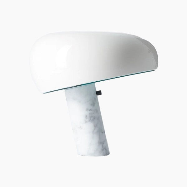 SnoopyLamp | Moderne Tischlampe aus Metall, Glas und Marmor