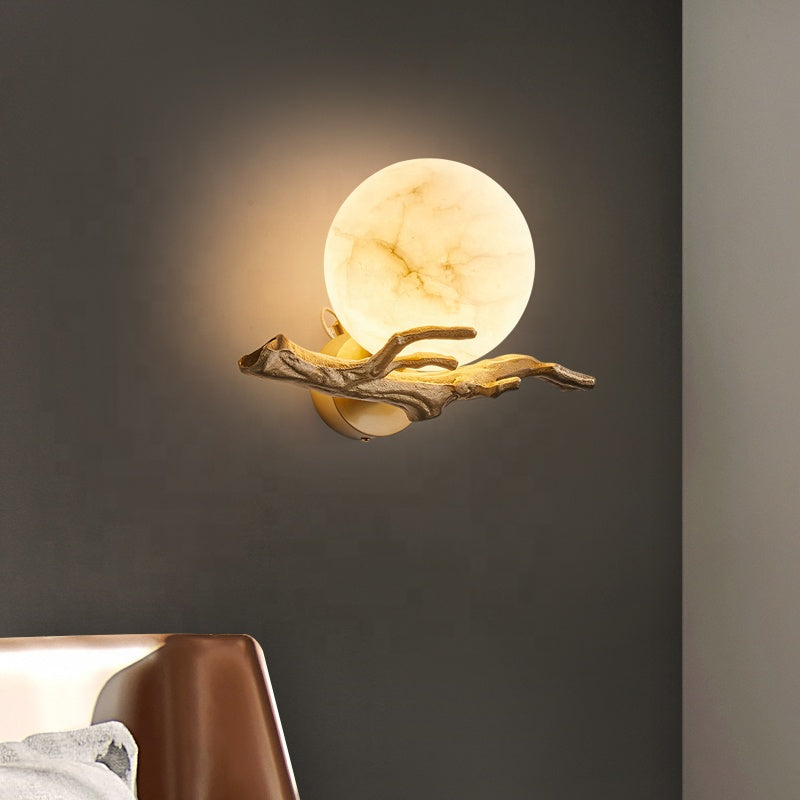 NordicLuxe | Elegante Wandleuchte mit Kupfer & Marmor